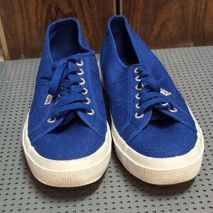 Superga Blue Canvas Sneakers